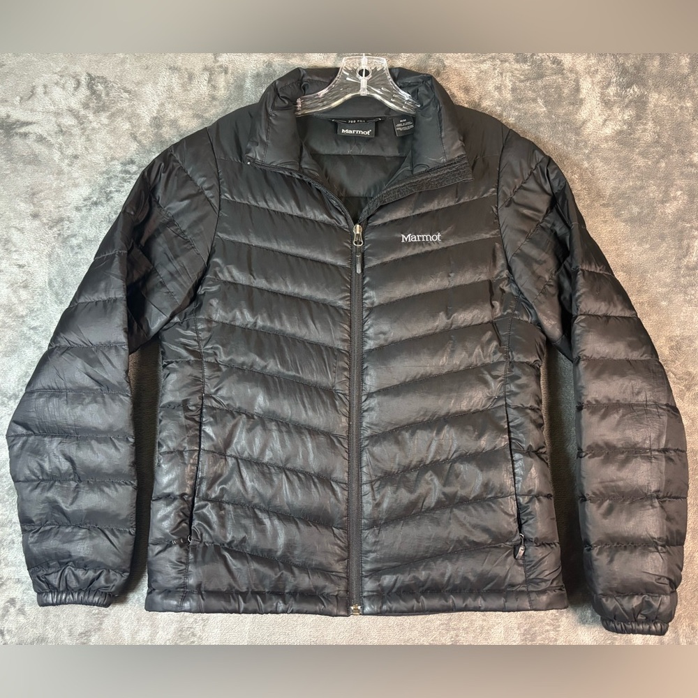 Marmot 700 Fill Down Lightweight Puffer Jacket‎ Womens Medium Black EUC